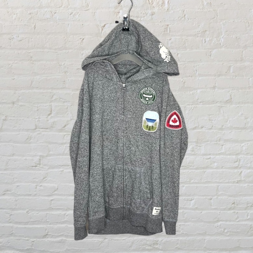 Roots Patched Zip Hoodie